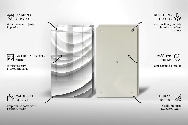 Krájecí prkénko skleněné Geometrické čáry