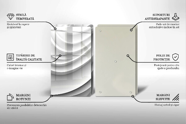 Krájecí prkénko skleněné Geometrické čáry