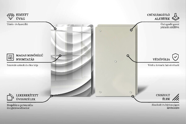Krájecí prkénko skleněné Geometrické čáry