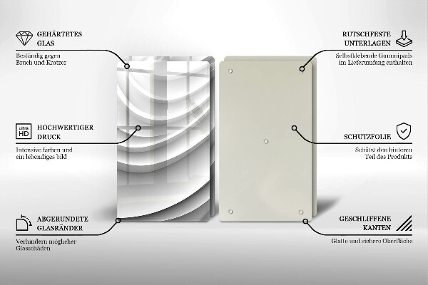 Krájecí prkénko skleněné Geometrické čáry
