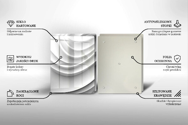 Krájecí prkénko skleněné Geometrické čáry