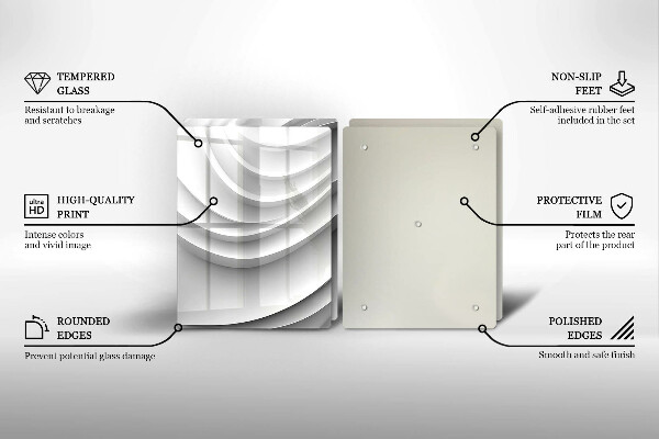 Krájecí prkénko skleněné Geometrické čáry