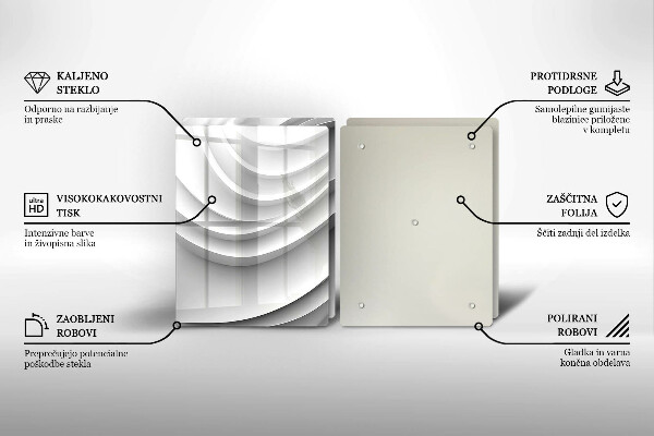 Krájecí prkénko skleněné Geometrické čáry