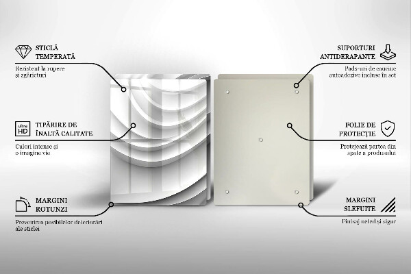 Krájecí prkénko skleněné Geometrické čáry