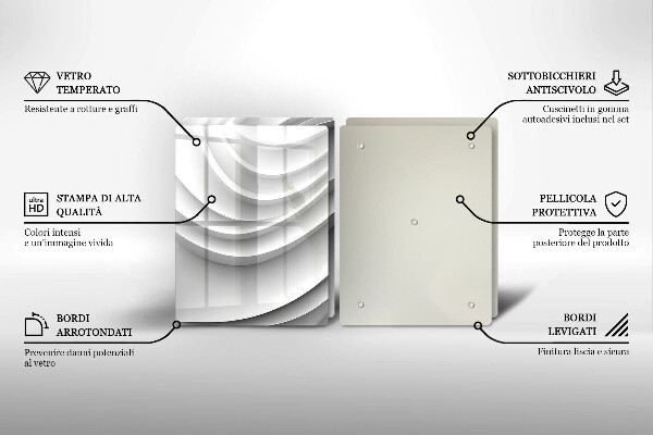 Krájecí prkénko skleněné Geometrické čáry