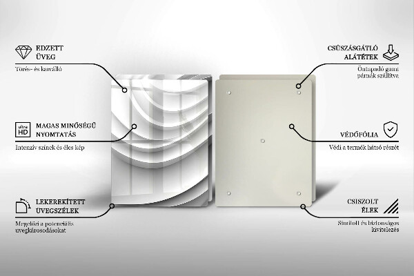 Krájecí prkénko skleněné Geometrické čáry
