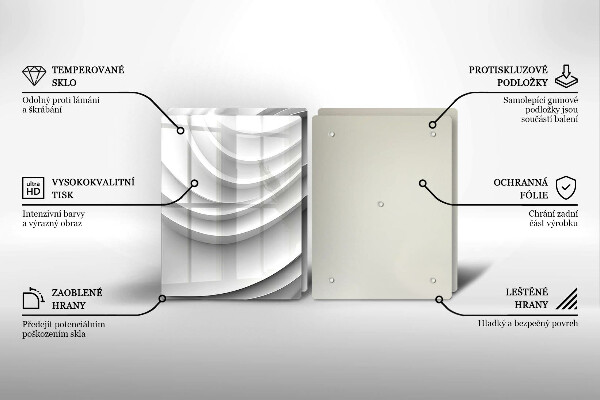 Krájecí prkénko skleněné Geometrické čáry