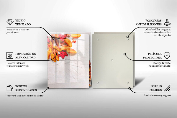 Krájecí prkénko skleněné Podzimní listí