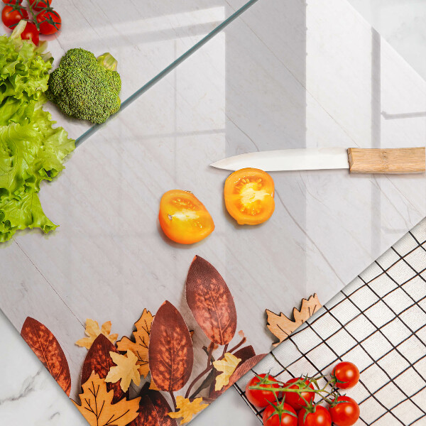 Krájecí prkénko skleněné Podzimní listí