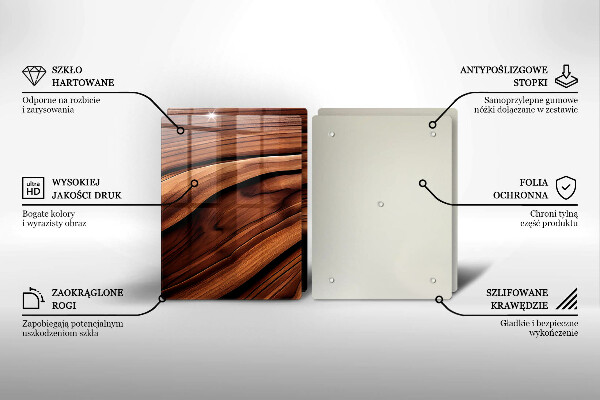 Krájecí prkénko skleněné Dřevěná konstrukce