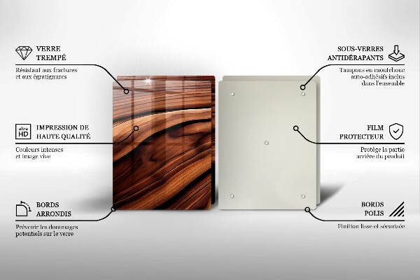 Krájecí prkénko skleněné Dřevěná konstrukce