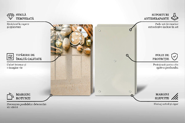 Krájecí prkénko skleněné Vánoční dekorace