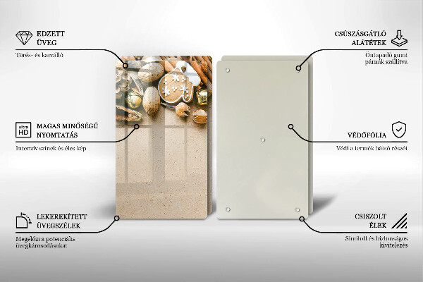 Krájecí prkénko skleněné Vánoční dekorace