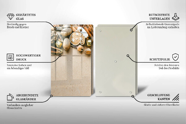 Krájecí prkénko skleněné Vánoční dekorace