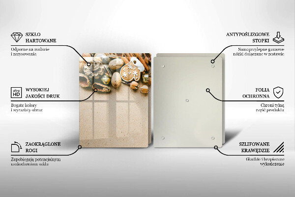 Krájecí prkénko skleněné Vánoční dekorace