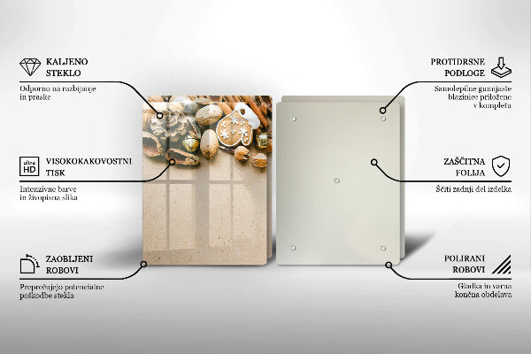 Krájecí prkénko skleněné Vánoční dekorace