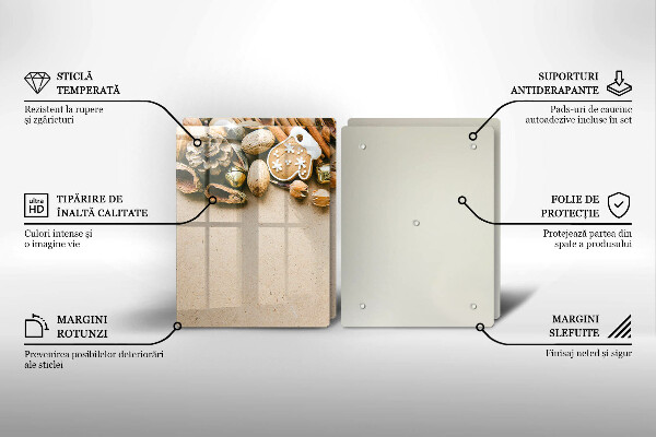 Krájecí prkénko skleněné Vánoční dekorace