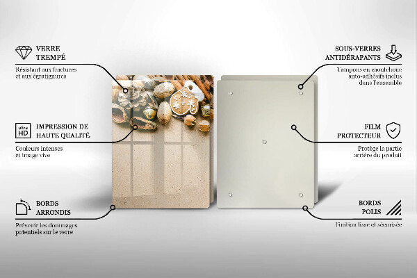 Krájecí prkénko skleněné Vánoční dekorace