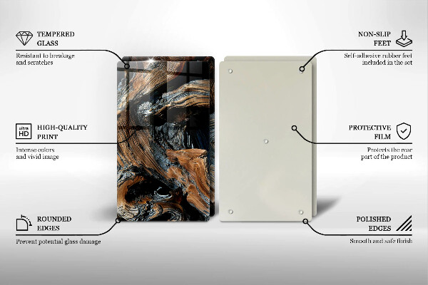 Krájecí prkénko skleněné Abstraktní vzor