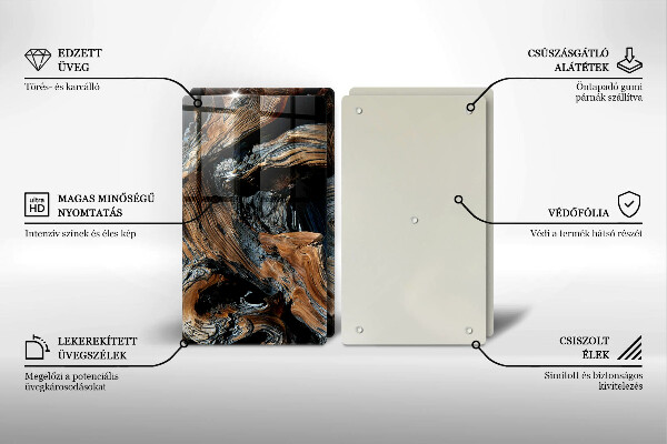 Krájecí prkénko skleněné Abstraktní vzor