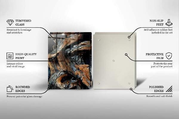 Krájecí prkénko skleněné Abstraktní vzor