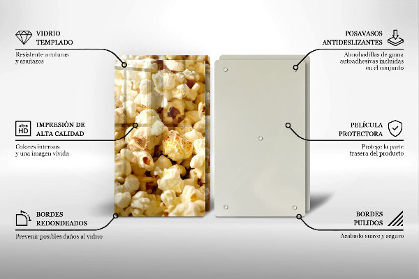 Krájecí prkénko skleněné Popcorn