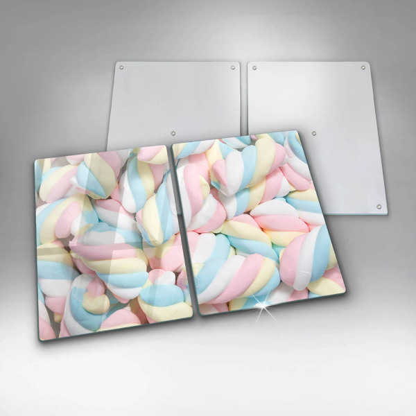 Krájecí prkénko skleněné Barevné marshmallows