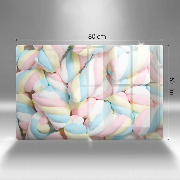 Krájecí prkénko skleněné Barevné marshmallows