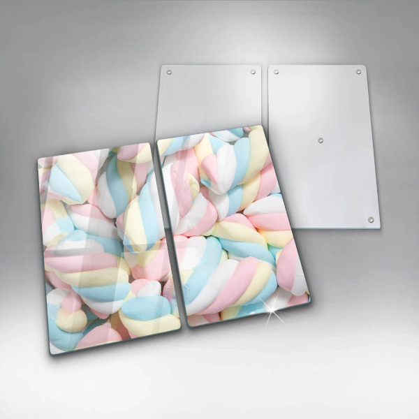 Krájecí prkénko skleněné Barevné marshmallows