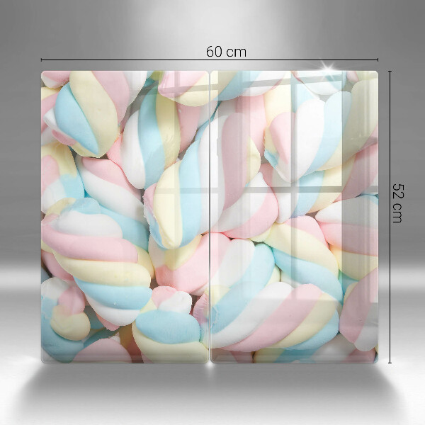 Krájecí prkénko skleněné Barevné marshmallows