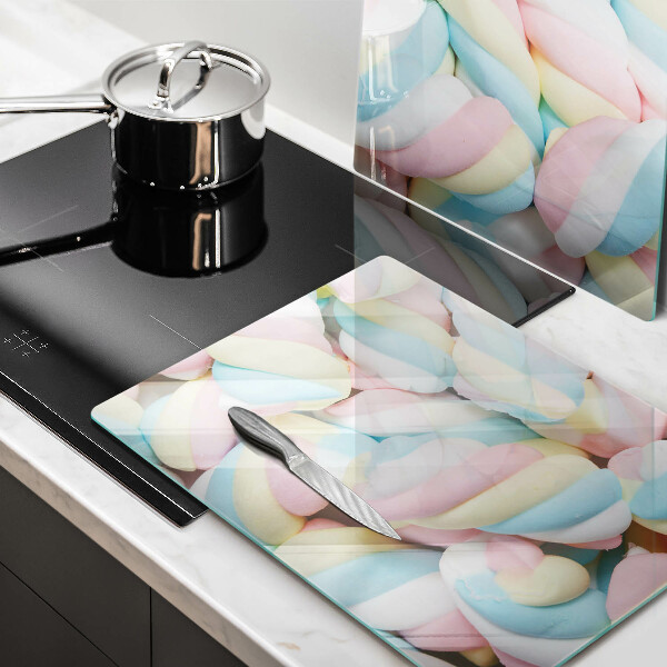 Krájecí prkénko skleněné Barevné marshmallows