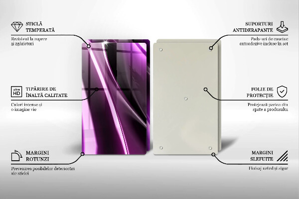 Krájecí prkénko skleněné Fialová abstrakce