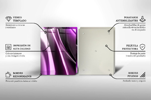 Krájecí prkénko skleněné Fialová abstrakce