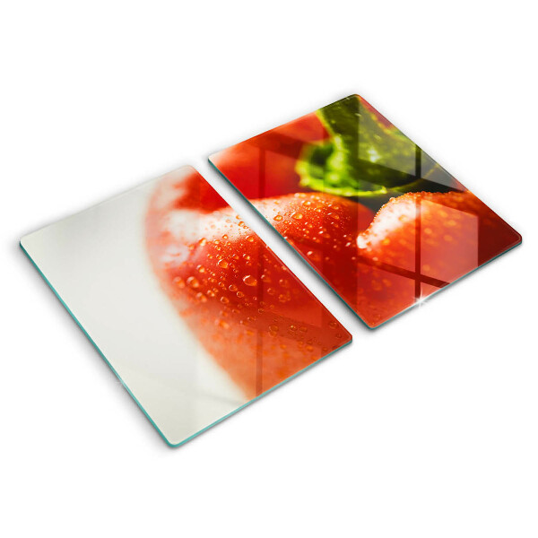 Krájecí prkénko skleněné Červená paprika