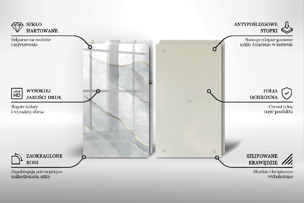 Krájecí prkénko skleněné Textura kamene