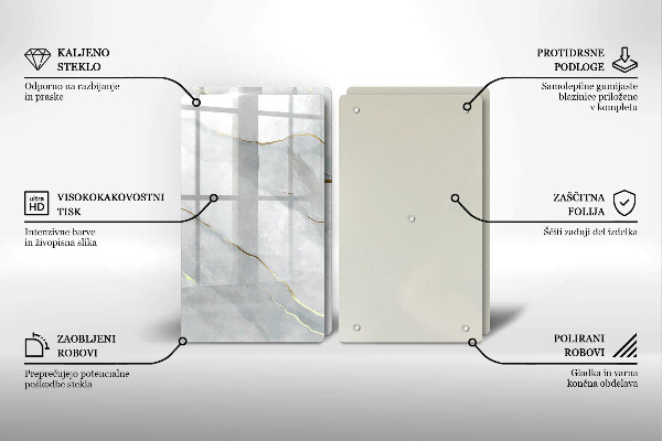 Krájecí prkénko skleněné Textura kamene