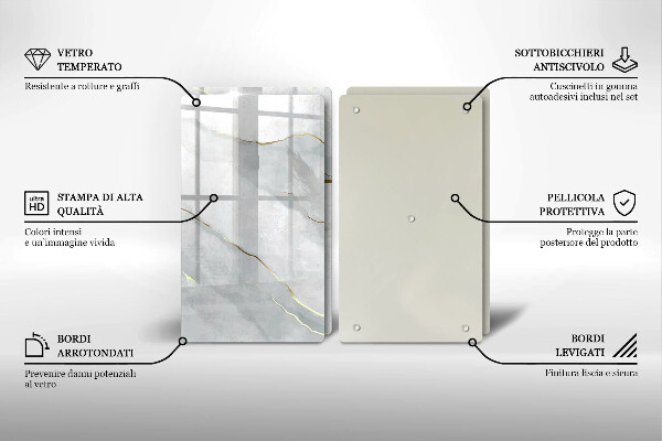 Krájecí prkénko skleněné Textura kamene