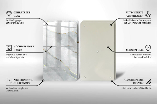 Krájecí prkénko skleněné Textura kamene