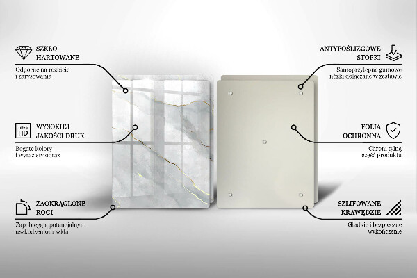 Krájecí prkénko skleněné Textura kamene