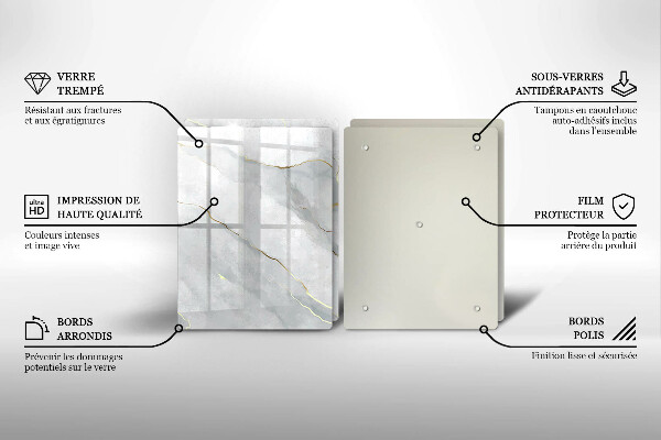 Krájecí prkénko skleněné Textura kamene