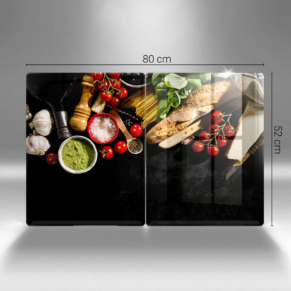 Krájecí prkénko skleněné Italské přísady a koření