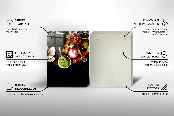 Krájecí prkénko skleněné Italské přísady a koření