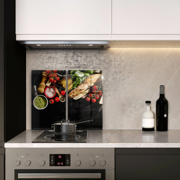 Krájecí prkénko skleněné Italské přísady a koření