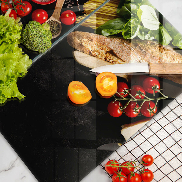 Krájecí prkénko skleněné Italské přísady a koření