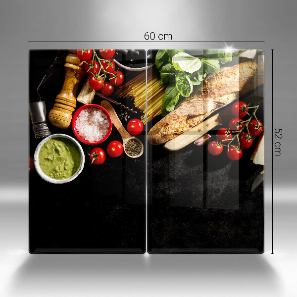 Krájecí prkénko skleněné Italské přísady a koření