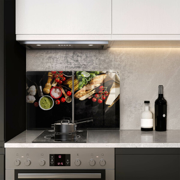 Krájecí prkénko skleněné Italské přísady a koření