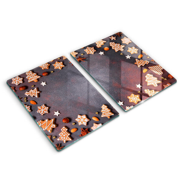 Krájecí prkénko skleněné Perníkové vánoce