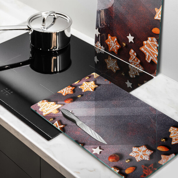 Krájecí prkénko skleněné Perníkové vánoce