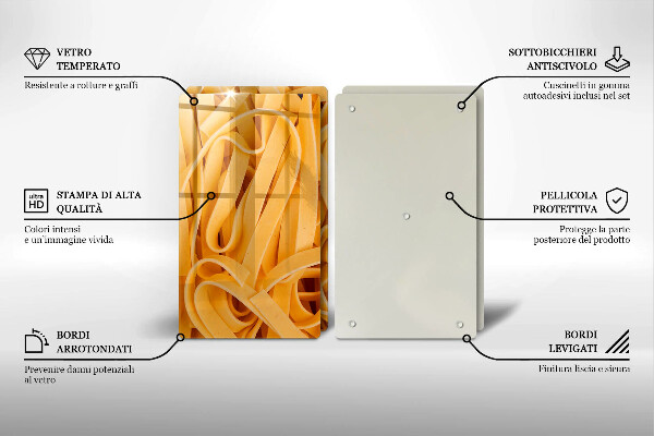 Krájecí prkénko skleněné Tagliatelle těstoviny