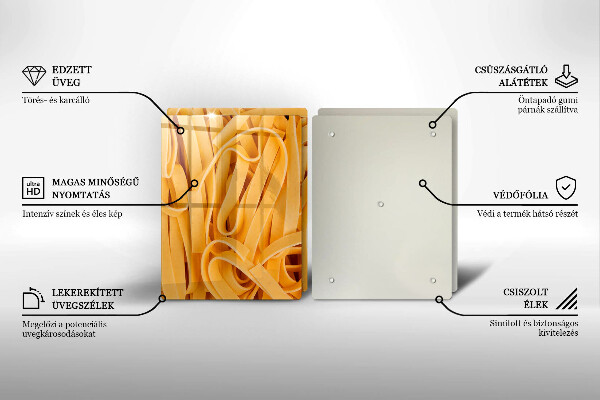 Krájecí prkénko skleněné Tagliatelle těstoviny